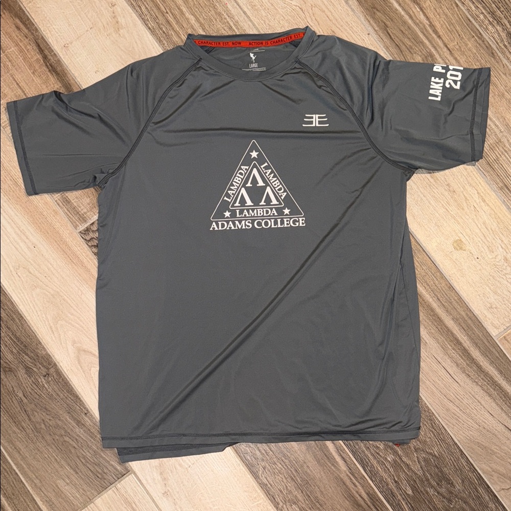 Gray Lambda Adams College T-Shirt L EUC
